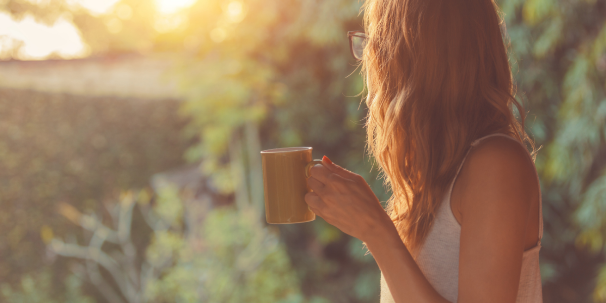 Woman drinking tea